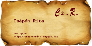 Csépán Rita névjegykártya